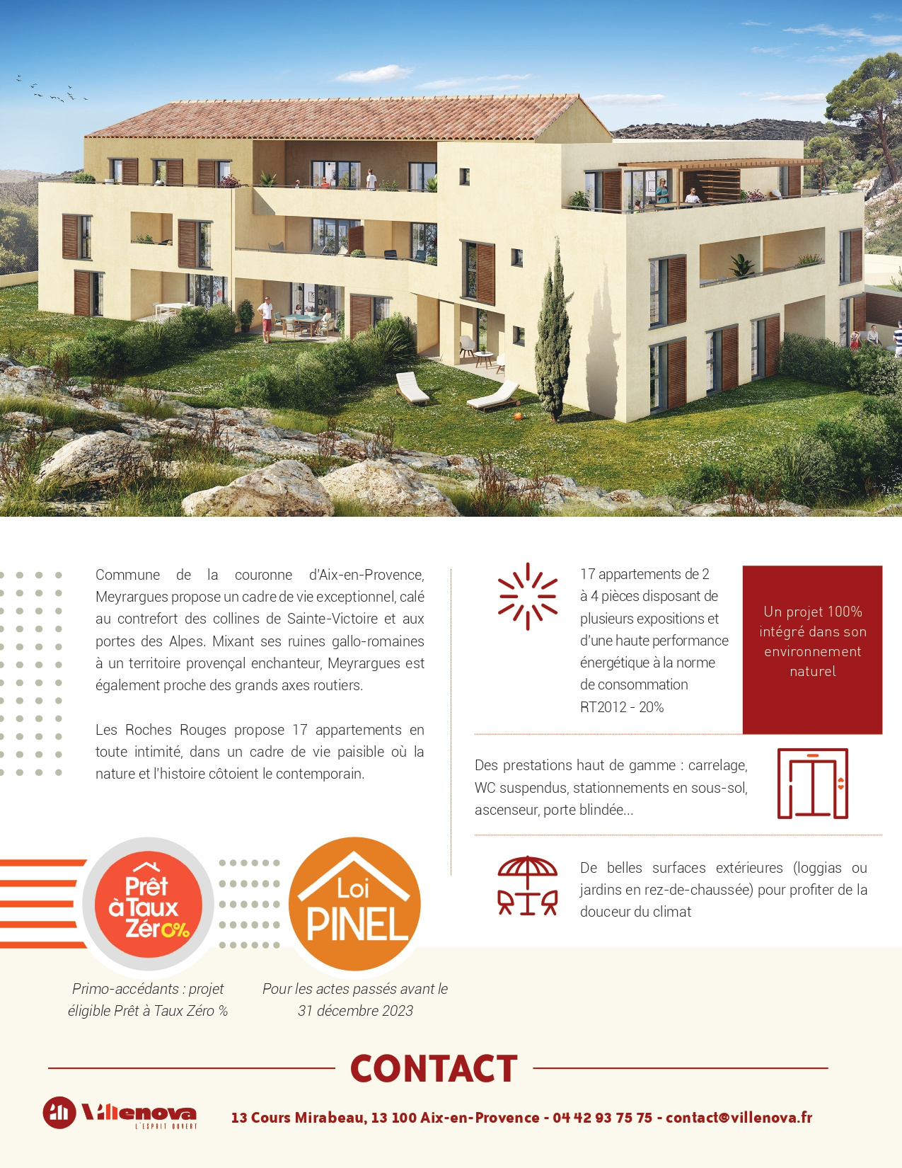 Meyrargues, Programme Neuf, Les Roches Rouges, appartement T